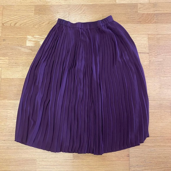 Eileen Fisher Dresses & Skirts - NEW Eileen Fisher Purple Recycled Pleated Midi Skirt